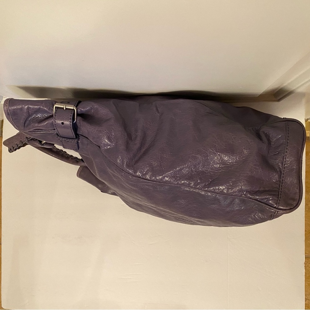 💎BALENCIAGA TOTE BAG PURPLE LEATHER MOTOCROSS HEXAGON CLASSIC ARENA LARGE TRAVEL - Picture 9 of 17